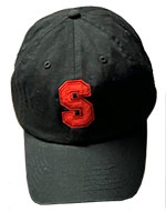 Photograph of Black Baseball Cap with brass clasp, Bold 